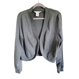 Gilligan & O'Malley Sleepwear 2X Open Front Gray Bolero Cardigan‎ NWT